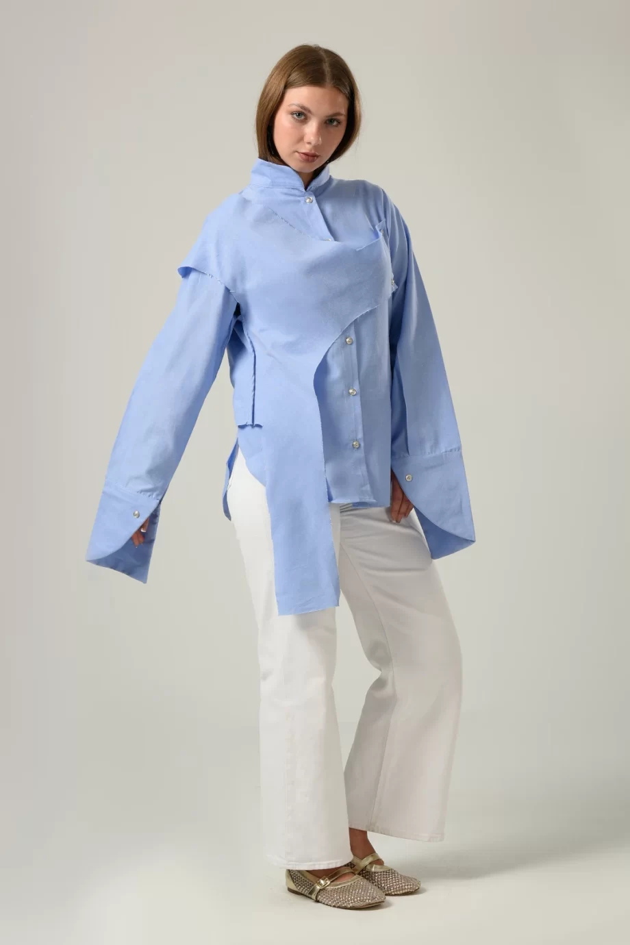 Tip Tak Shirt in Light Blue