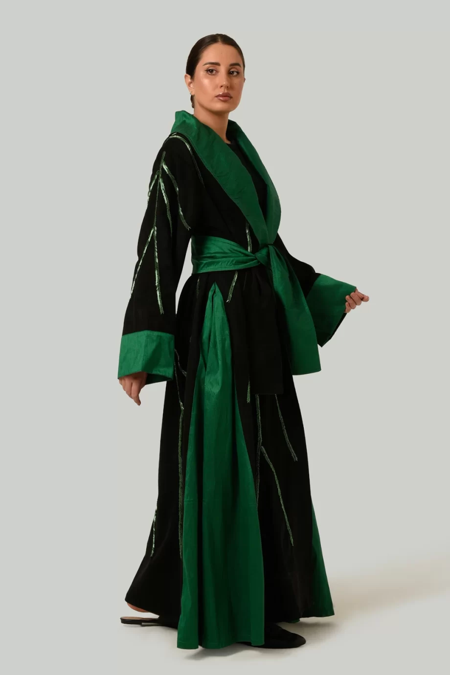 Ghasaq Kaftan in Green