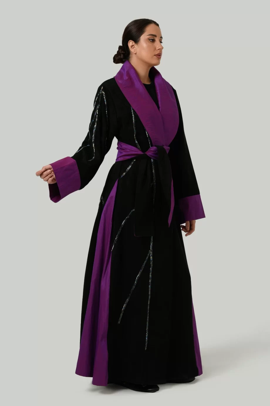Ghasaq Kaftan in Fuchsia