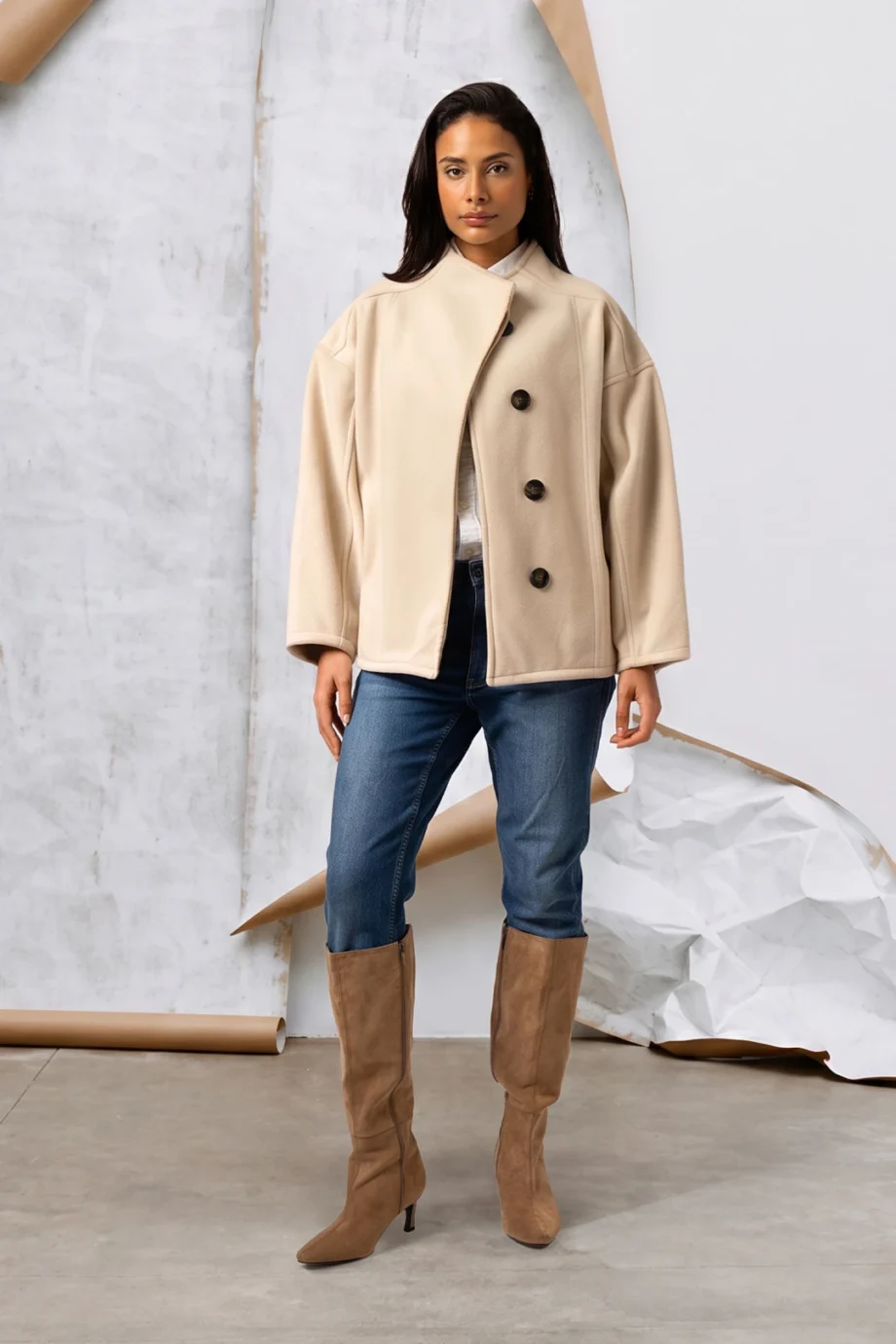 Encrypto Jacket in Beige