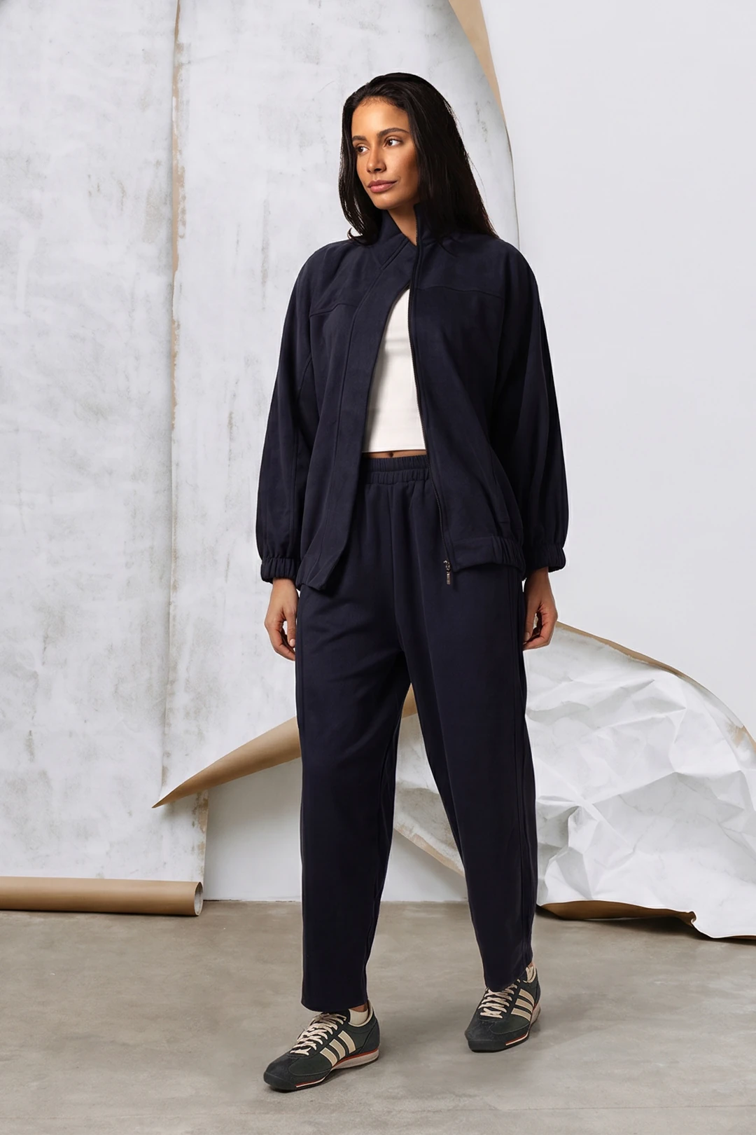 The Code Suede Set in Navy - Image 2