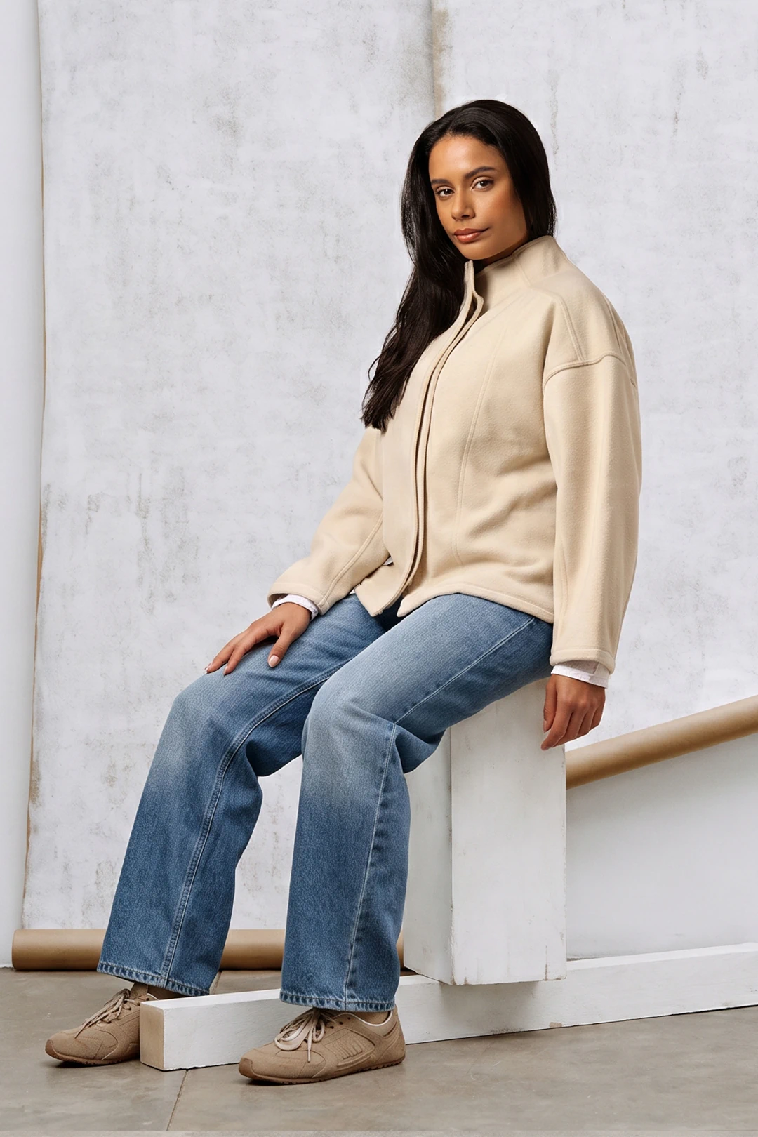 Encrypto Jacket in Beige - Image 9